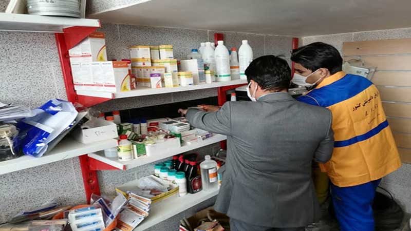 توقیف 270 قلم داروی دامپزشکی از یک ابزار فروشی در شهرستان قاینات